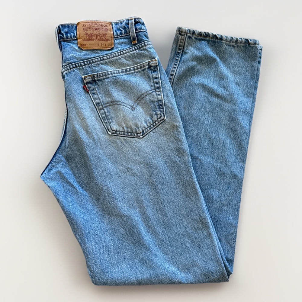 Vintage Levis 550 Jeans Mens‎ 32 x 36 USA 90s Regular Fit Straight Leg Denim